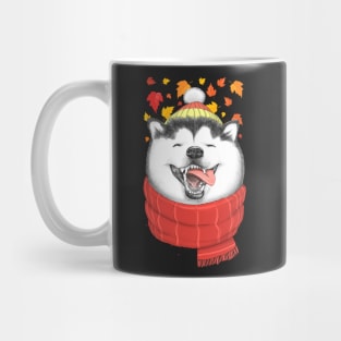 Autumn husky Mug